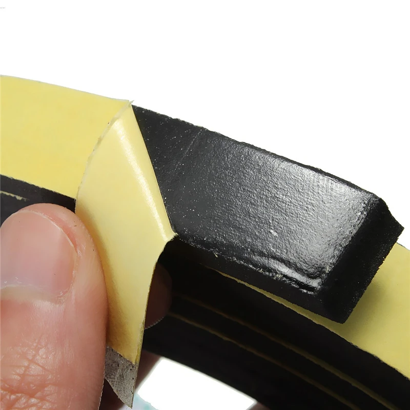 MTSPACE 2 Meters Window Door Foam Adhesive Draught Excluder Strip Sealing Tape Adhesive Tape Rubber Weather Strip E/D/I-type