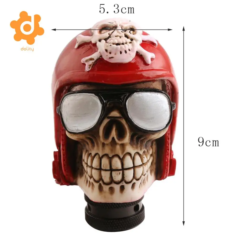 Manual Car Truck Cool Skull Head Gear Stick Shift Lever Shifter Handle Knob
