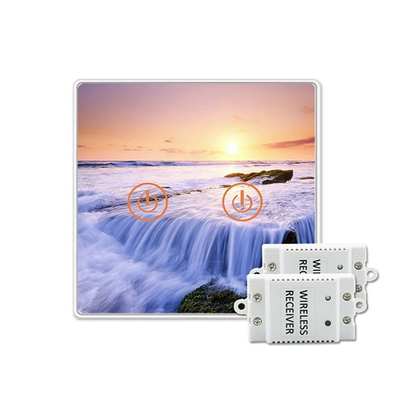 

Saful Wireless Switch 150M Remote Control 50/60Hz Tempered Glass Panels Life More Than 10,000 Times Lighting Led Switch