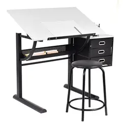 Регулируемый для Чертежного стола искусство и ремесло письменный стол w/табурет школьный стол набор HW52946