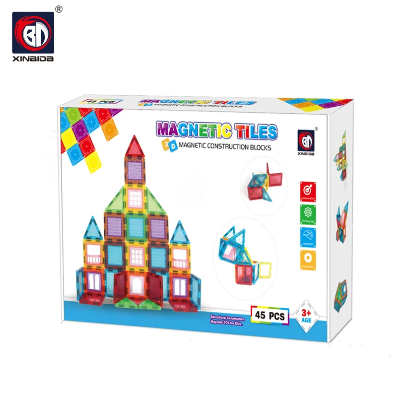 

BD Children's DIY magnetic plastic educational toys Educational Toys For Kids Magnetic Building Blocks