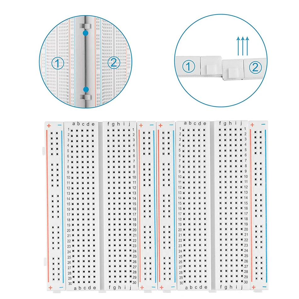 Макетная плата 830 Tie Point Solderless прототип печатной платы 830 Pin PCB хлебная плата MB-102 MB102 тестирование Разработка DIY для Arduino RPI