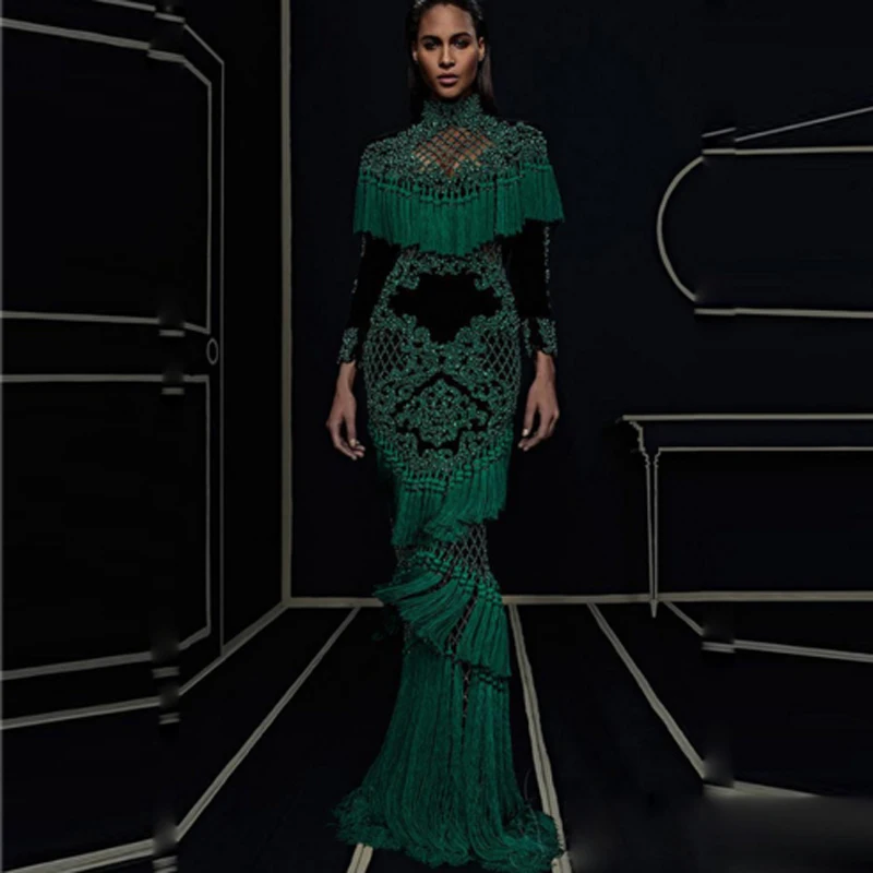 2017-long-sleeve-luxcury-brand-tassel-dark-green-long-women-gown-maxi-dress-sexy-vestidos-de (2)