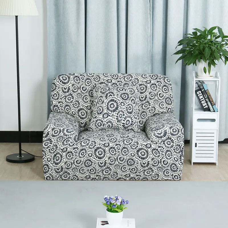 Натяжное кресло для влюбленных диванов, защитный чехол для дивана 1-2-3-4 местный - Цвет: Шоколад