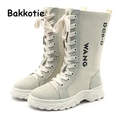 Bakkotie 2018 зимние для маленьких девочек модные ботинки из натуральной кожи детей теплые сапоги до колена высокая обувь детский бренд Мягкая