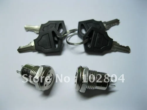 

Key Switch ON/OFF Lock Switch with Plastic Handle K8 24x11.3mm 10 Pcs Per Lot