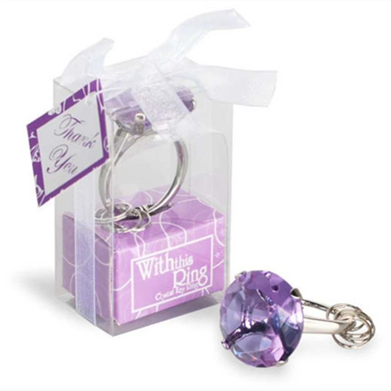 Consignment Wedding gift Diamond ring shape keychain Key accessories