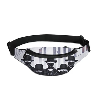 

ATEEZ Prints Waist Packs Women Girls Running Waist Bags Fashion Hip Belt Fanny Pack Female Phone Zipper Pouch Unisex Chest Bag