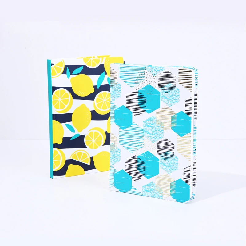 

lemon Blue wave point Business line Notebook stationery travel Diary A5 96 Sheets Agenda Schedule book Bullet Journal Gift Bujo