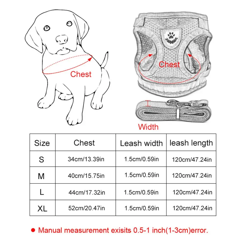 Сетчатая Одежда для питомцев, собачий поводок для маленьких средних собак нейлоновый сетчатый жилет для щенков и кошек Светоотражающие поводок для прогулок
