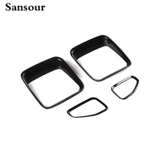 Sansour 2014-2016 Car Tail Light Guard Rear Lamp Trim Cover Ring Outlet Exterior ABS Chrome for Jeep Renegade Free Shipping