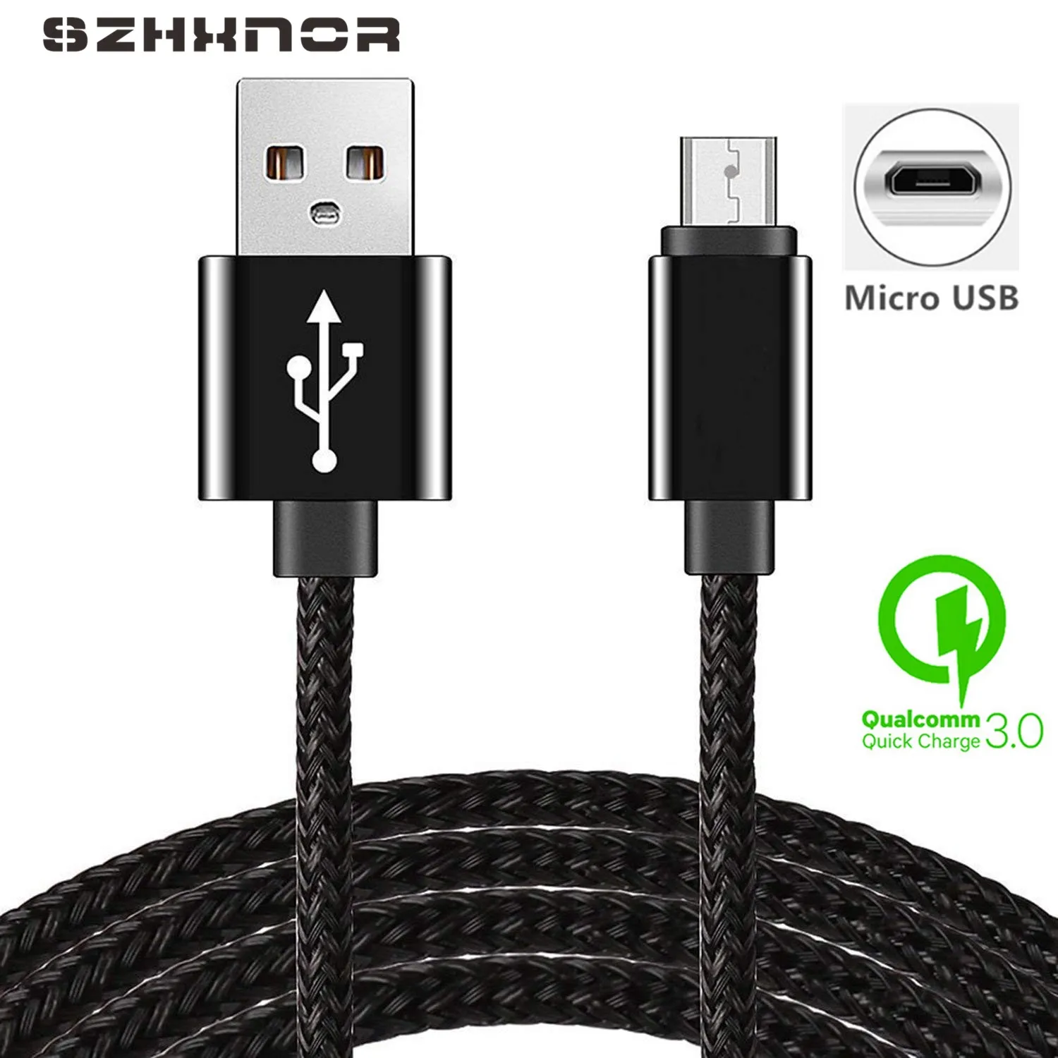 Micro USB 1 м 2A высокоскоростное быстрое зарядное устройство для синхронизации