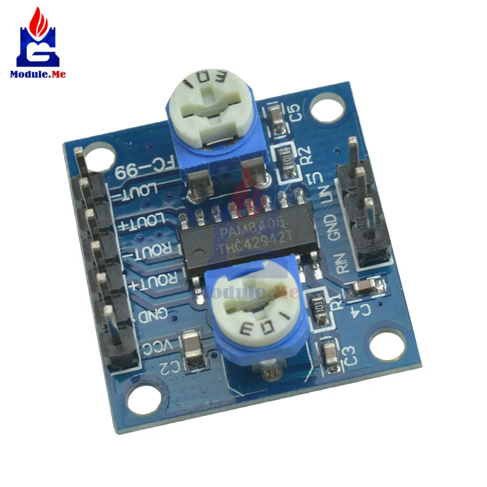 Diymore PAM8406 5 Вт * x плата цифрового усилителя с потенциометром громкости 5Wx2 стерео
