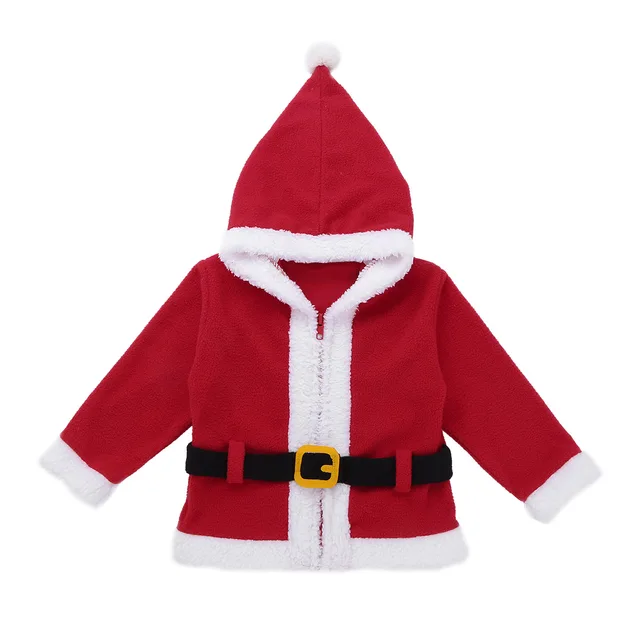 Winter Kids Boys Girls Xmas Party Outwear Cotton Cute Santa Claus