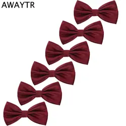 AWAYTR 6 шт. бабочкой Для мужчин формальные галстук Для мужчин модные Бизнес Свадебный галстук мужской рубашки бабочка галстук-бабочка для Для