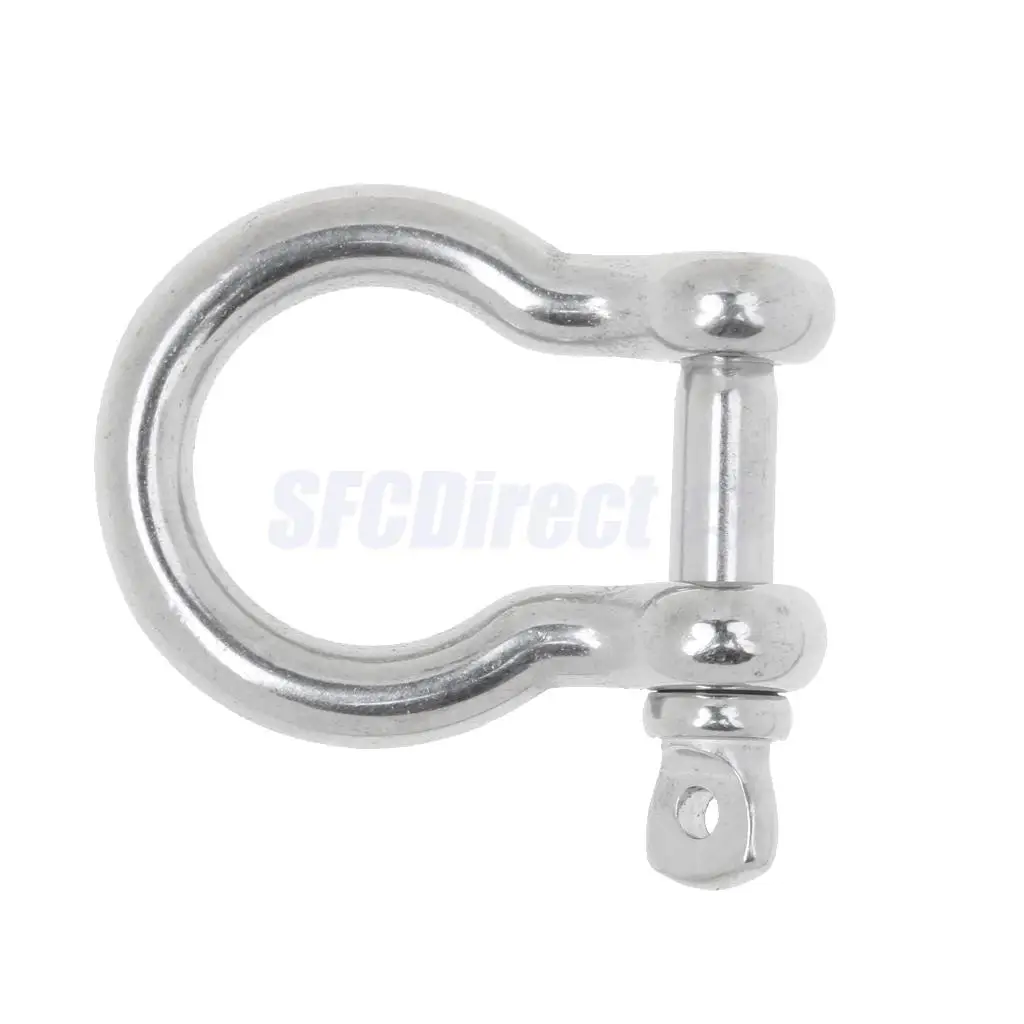 2 Pack 5mm 6mm STAINLESS STEEL BOW SHACKLE FOR BOAT MARINE CHAIN RIGGING