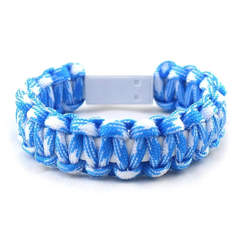 

Military Emergency Multifunction Paracord USB Bracelet Cable Outdoor Portable Camping Wrist Strap For Android Paracord Rope