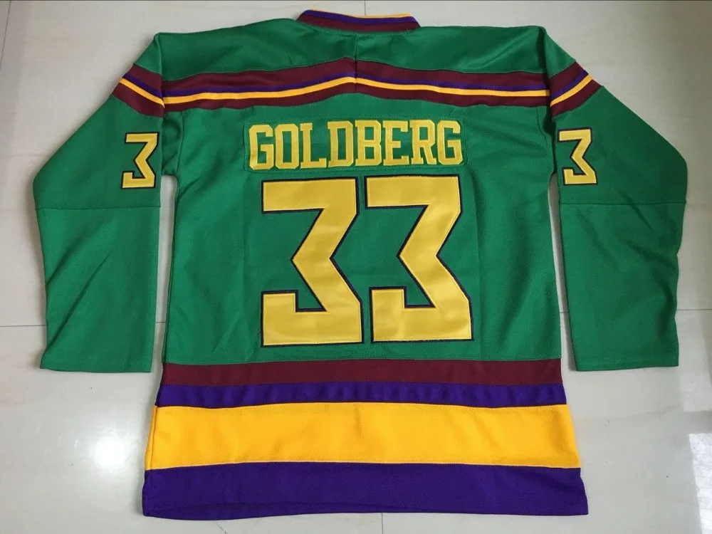 

Ediwallen Movie 33 Greg Goldberg Anaheim Ducks Ice Hockey Jerseys The Mighty Green 1993 Vintage Breathable For Sport Fans Sale