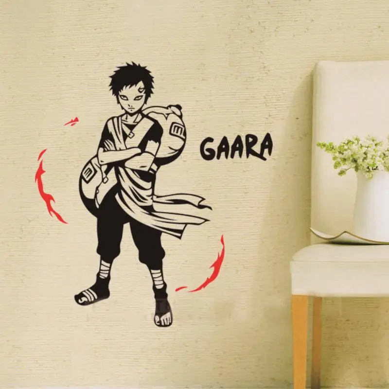 NARUTO Gaara comics and animation Sticker Logo Decal  Vinyl Wall Decals Pegatina Quadro Parede Decor Mural  Sticker3