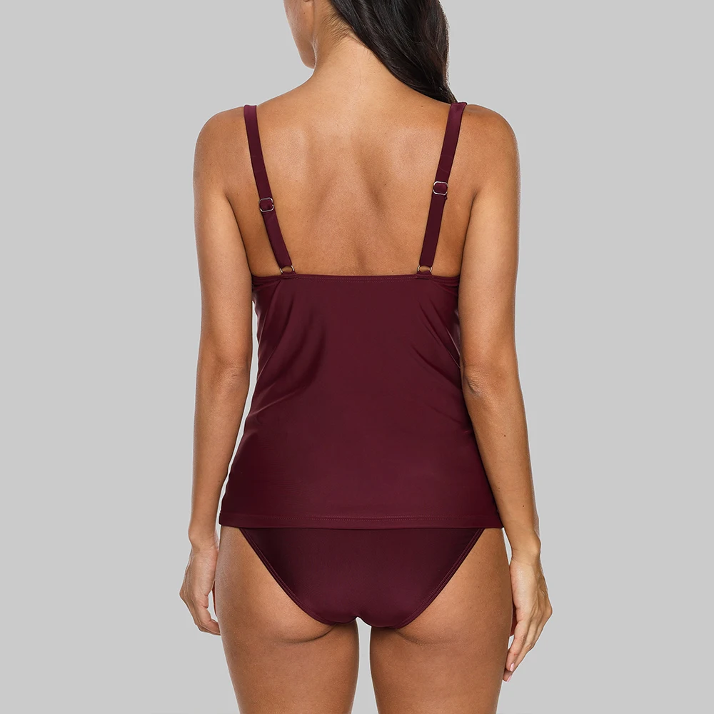 Charmleaks Women Tankini Set Women Swimsuit Solid Color Retro Bikini Set Vintage Cross Swimwear Bathing Suit Charmleaks Women Tankini Set Women Swimsuit Solid Color Retro Bikini Set Vintage Cross Swimwear Bathing Suit
