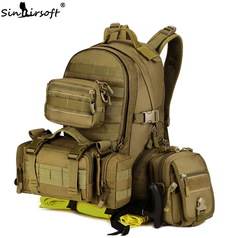 SINAIRSOFT 35L мужской тактический рюкзак военный сумка тактическая кемпинг туризм рюкзак для охоты для похода и туризма спортивная сумка камуфляж водонепроницаемый LY0020