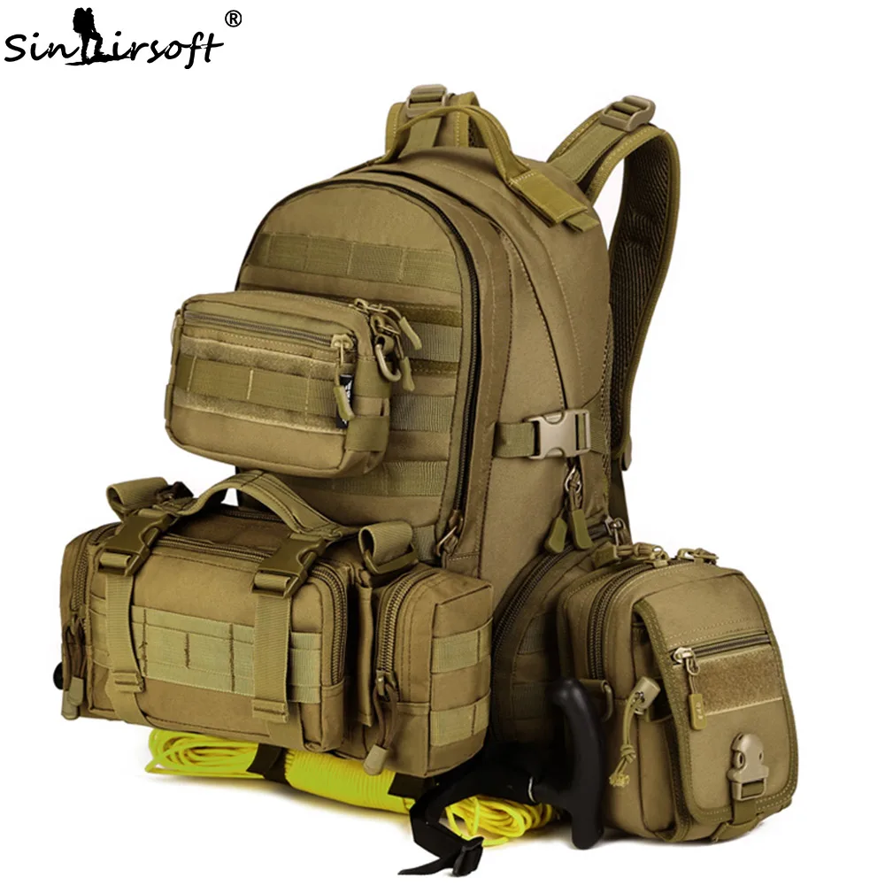  SINAIRSOFT Military Tactical Backpack 35L Rucksack 14 Inches Laptop Fishing Molle System Backpack T