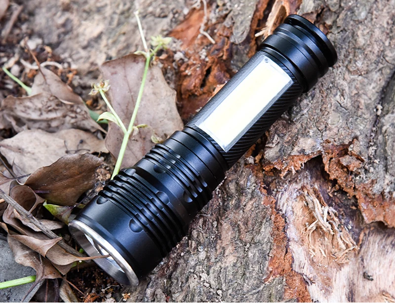 AIMIHUO Cree T6 LED Flashlight Powerful Telescopic Zoom Flashlight LED Waterproof Torch Mini COB Work Light Night Fishing Torch (10)