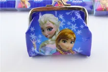 Disny Frozn Princess Elsa Anna Olaf PVC Coin Purse Wallet Bag Cases Kids Birthday Christmas Present Party Favors
