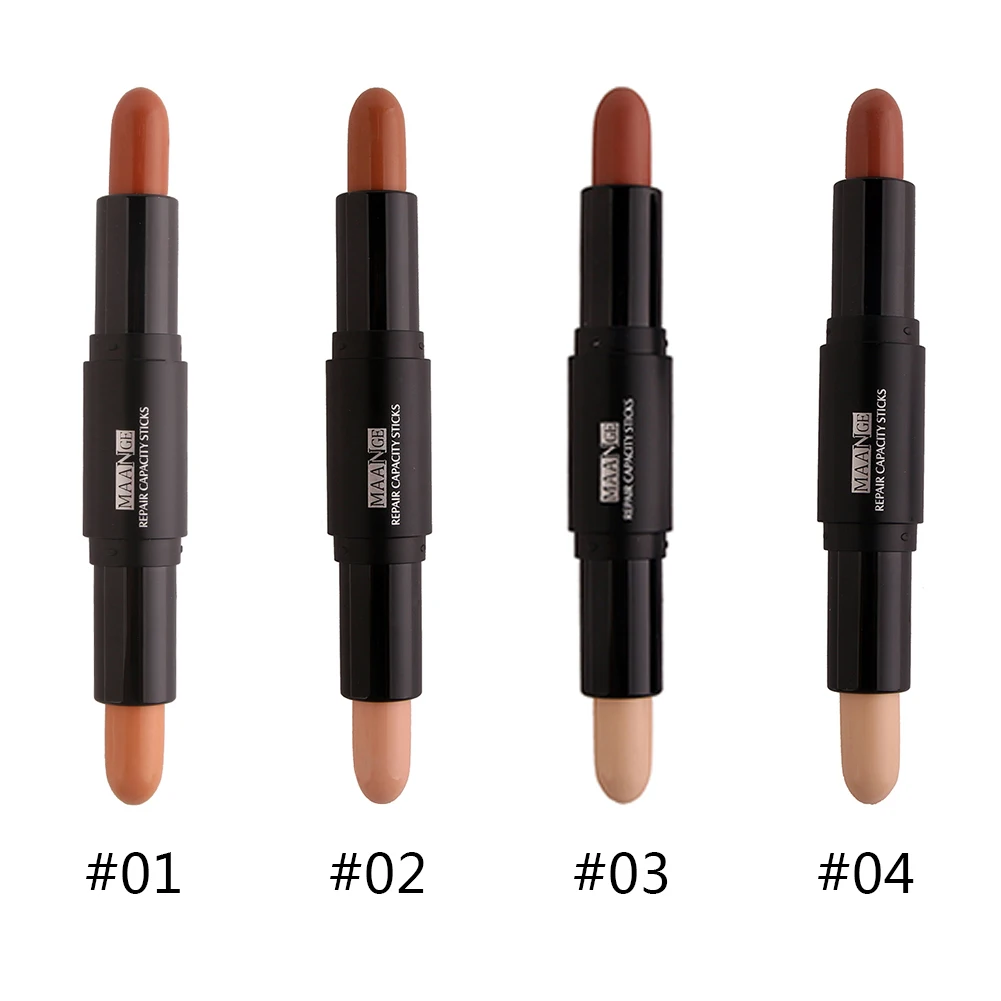 Double Head Concealer Sticks Natural Face Makeup Highlighter Brightener Cover Dark Circles