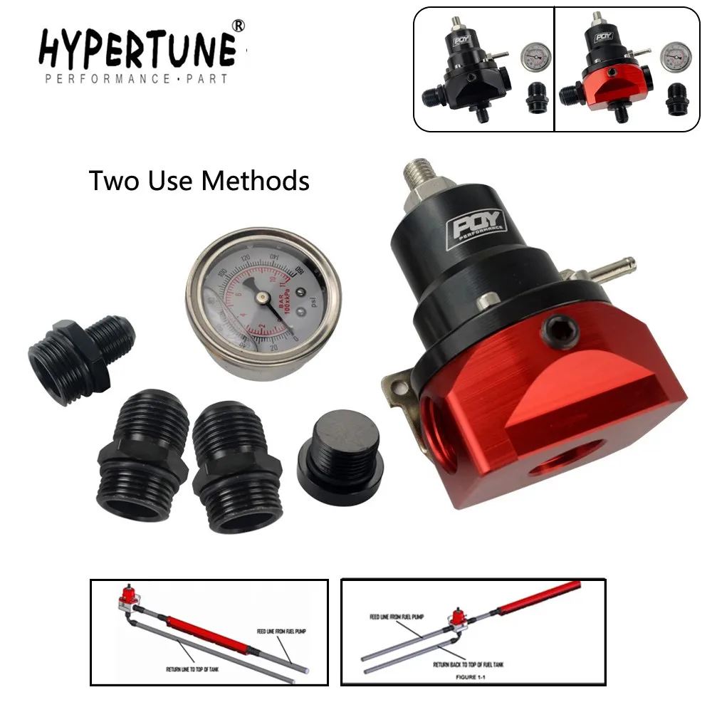 

AN10 PQY EFI Fuel Pressure Regulator ( 0-160psi Gauge )-10AN 10/10/6 Inlet & Return Ports For BMW E30 M20 6cy With PQY sticker