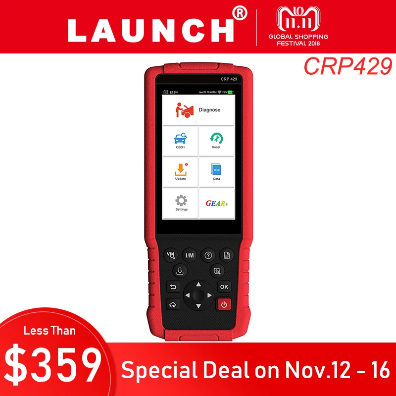 Launch CRP429 All System OBD2 Car Code Reader Scanner Auto Diagnostic Tool Oil Reset EPB BMS SAS DPF Injector Coding IMMO Launch CRP429 All System OBD2 Car Code Reader Scanner Auto Diagnostic Tool Oil Reset EPB BMS SAS DPF Injector Coding IMMO