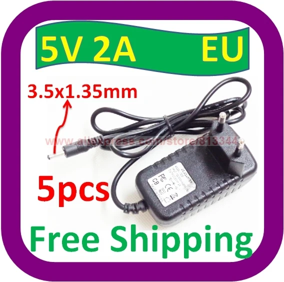 

5 pcs Free Shipping New 5V AC EU plug Power Adapter Charger for KLM c704 c705 FOUNDER A918 Tablet PC