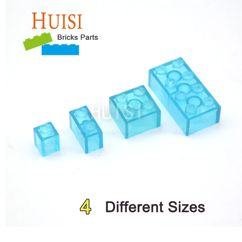 Compatible avec lego pièces Transparent bleu clair modèle assemblage en plastique blocs de construction ville bricolage jouets pour enfants 50 pièces/lot (lot de 50)