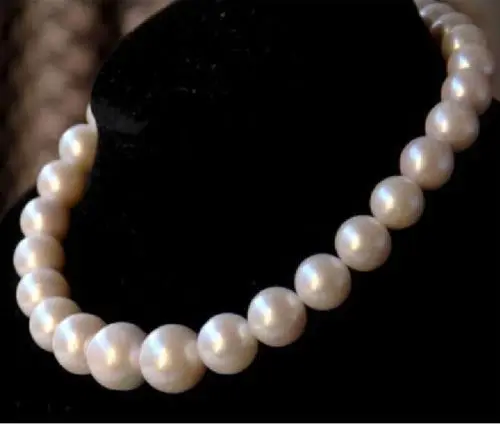 2018 HUGE 13-15MM AAA++ NATURAL SOUTH SEA WHITE PEARL NECKLACE 18" 14K
