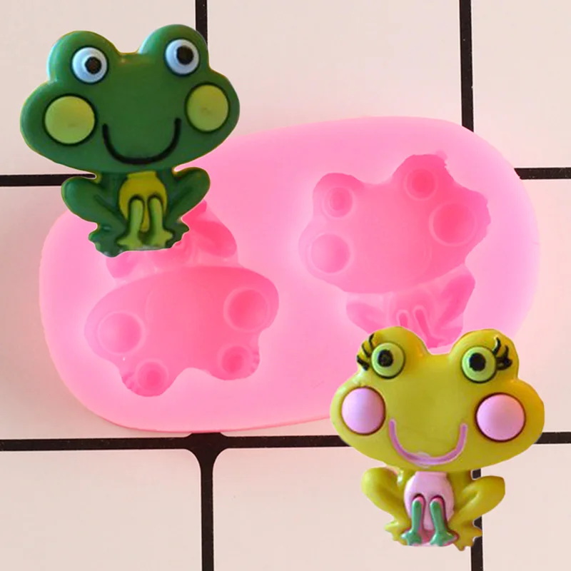 

Cute Frogs Silicone Mold Cupcake DIY Baking Fondant Cake Decorating Tools Candy Chocolate Gumpaste Molds Pudding Dessert Moulds