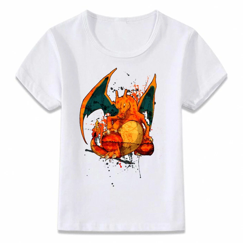 Детская одежда футболка с покемонами Charizard Gaming Gamer, Детская футболка для мальчиков и девочек, футболки для малышей, oal167 - Цвет: oal167