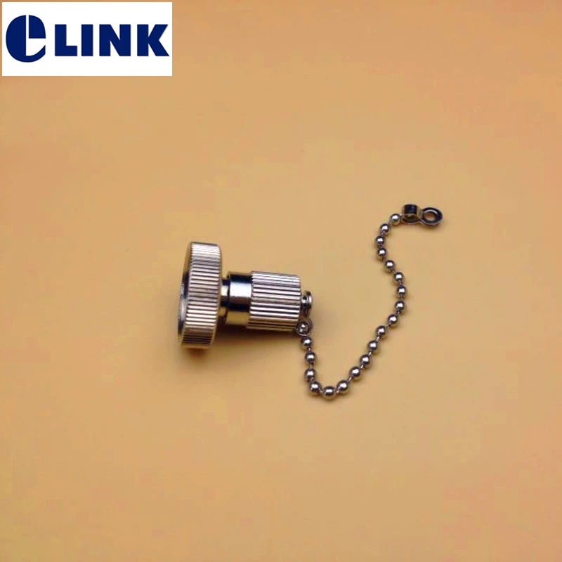 FC dust cap with chain metal type for optical power meter fiber optic tester ftth attenuation testing FC connector ELINK 10pcs