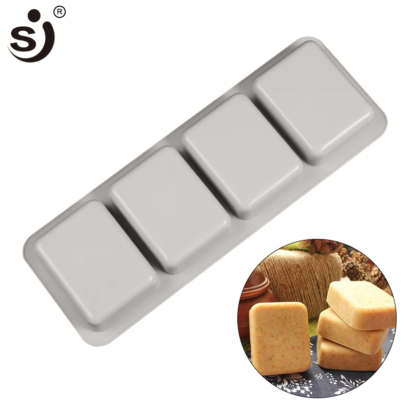 

SJ DIY Soap Molds Silicone Mold 27.7*10*2.3 CM Rectangle Molds for Soap Natural Handicrafts For Home Easy to Form