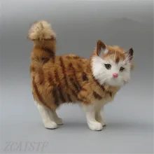 Игрушечная кошка; креативное милое моделирование животных украшение для дома ручной работы Подставки для фотографий Коллекционная модель 20 см детские плюшевые игрушки Q45