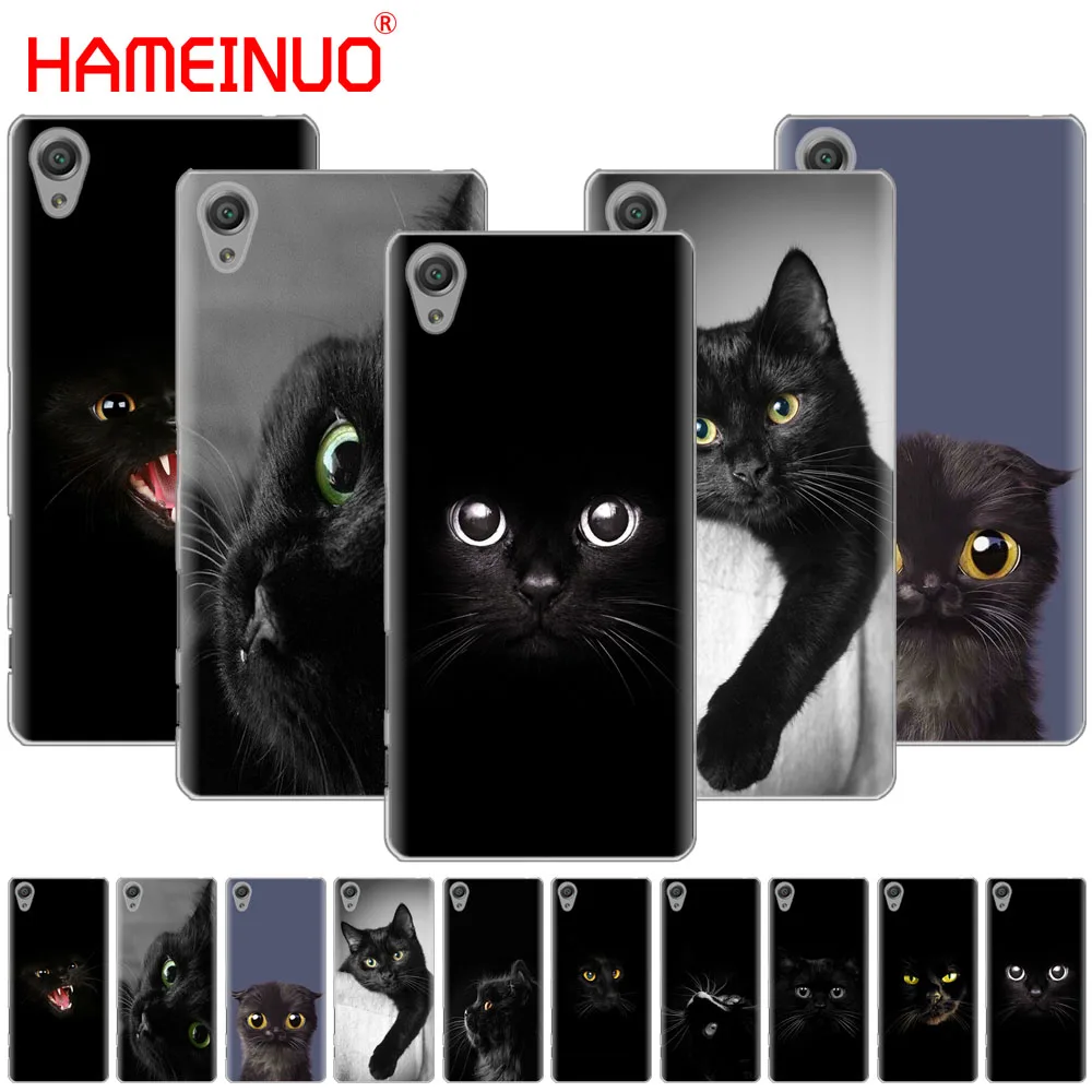 

HAMEINUO Black Cat Staring Eye On Cover phone Case for sony xperia z2 z3 z4 z5 mini plus aqua M4 M5 E4 E5 E6 C4 C5