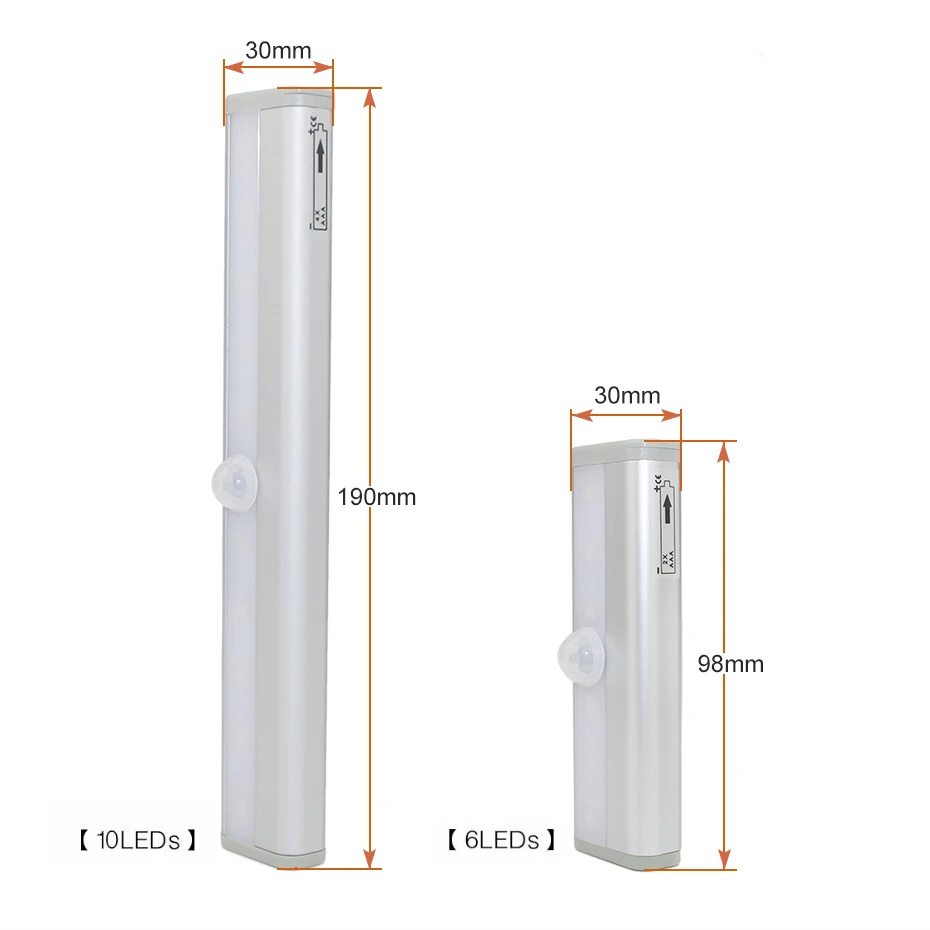 Беспроводной светодиодный светильник под шкаф s 6/10 светодиодный светильник для шкафа белый/теплый белый датчик движения Активированный ночной Светильник для кухонного стола