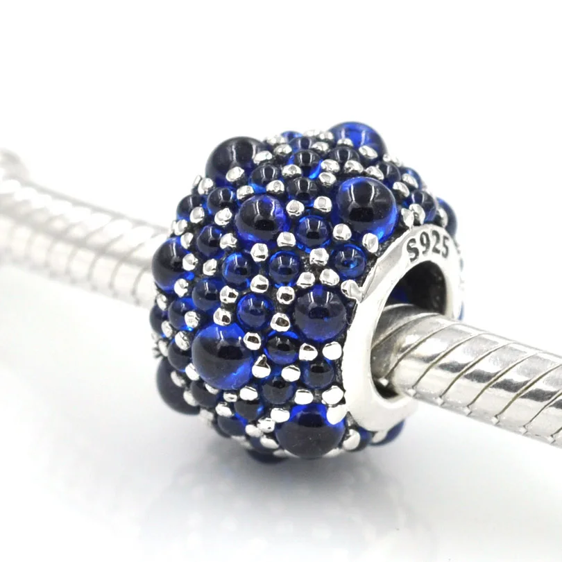 Fit Pandora Подвески Браслеты Стерлингового Серебра 925 Пробы Бусы Зима Мерцающие