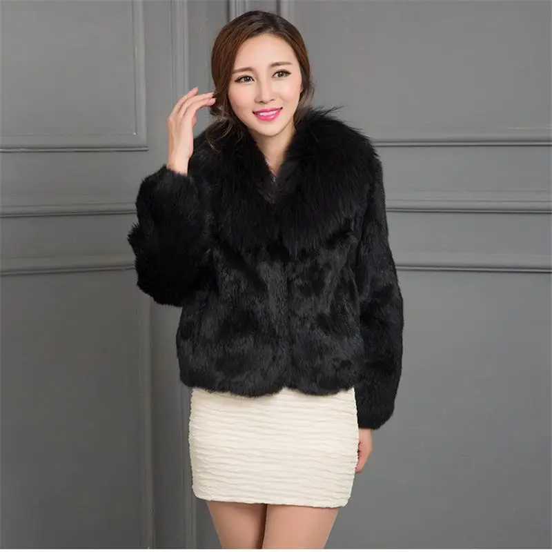 Mode Raton Fourrure Hong noir Épais Chaud Femmes 2019 Chien Court Parka Laveur Naturel Col Survêtement vert gris khaki H9 Lapin Veste jaune Mei D'hiver Manteau Se Femelle De Réel 056I0qwBF