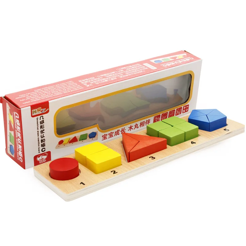 Детские деревянные игрушки Монтессори материалы учатся математике формы совпадающие блоки интерактивные игрушки для детей дошкольного образования
