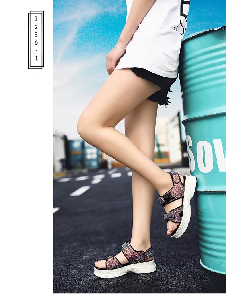 Women Sandals 2019 New Female Shoes Woman Summer Wedge Comfortable Sandals Ladies Slip-on Flat Sandals Women Sandalias (14)