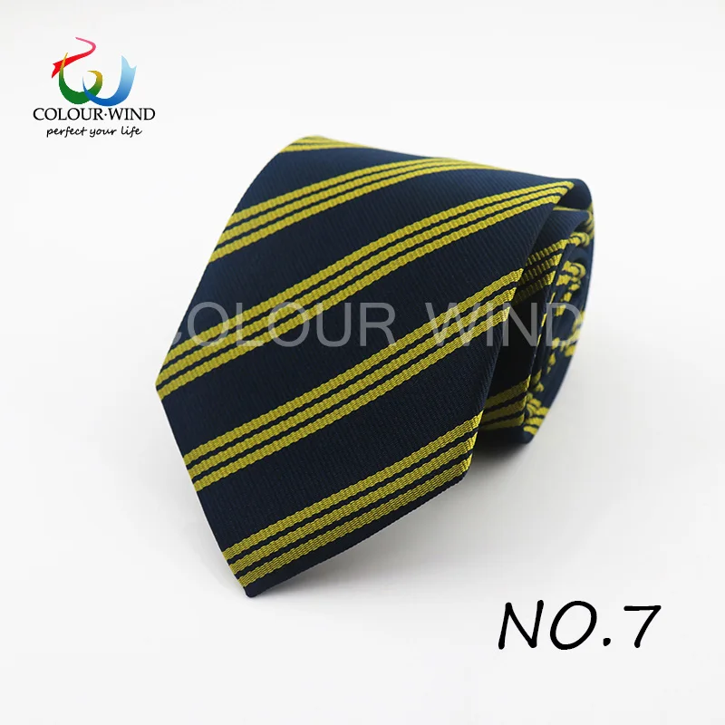 Мужской классический галстук в полоску в клетку, темно-синий галстук из полиэфира для мужчин, бизнес, Свадебная вечеринка, 8 см, ширина,, подарок Gravata - Цвет: 7