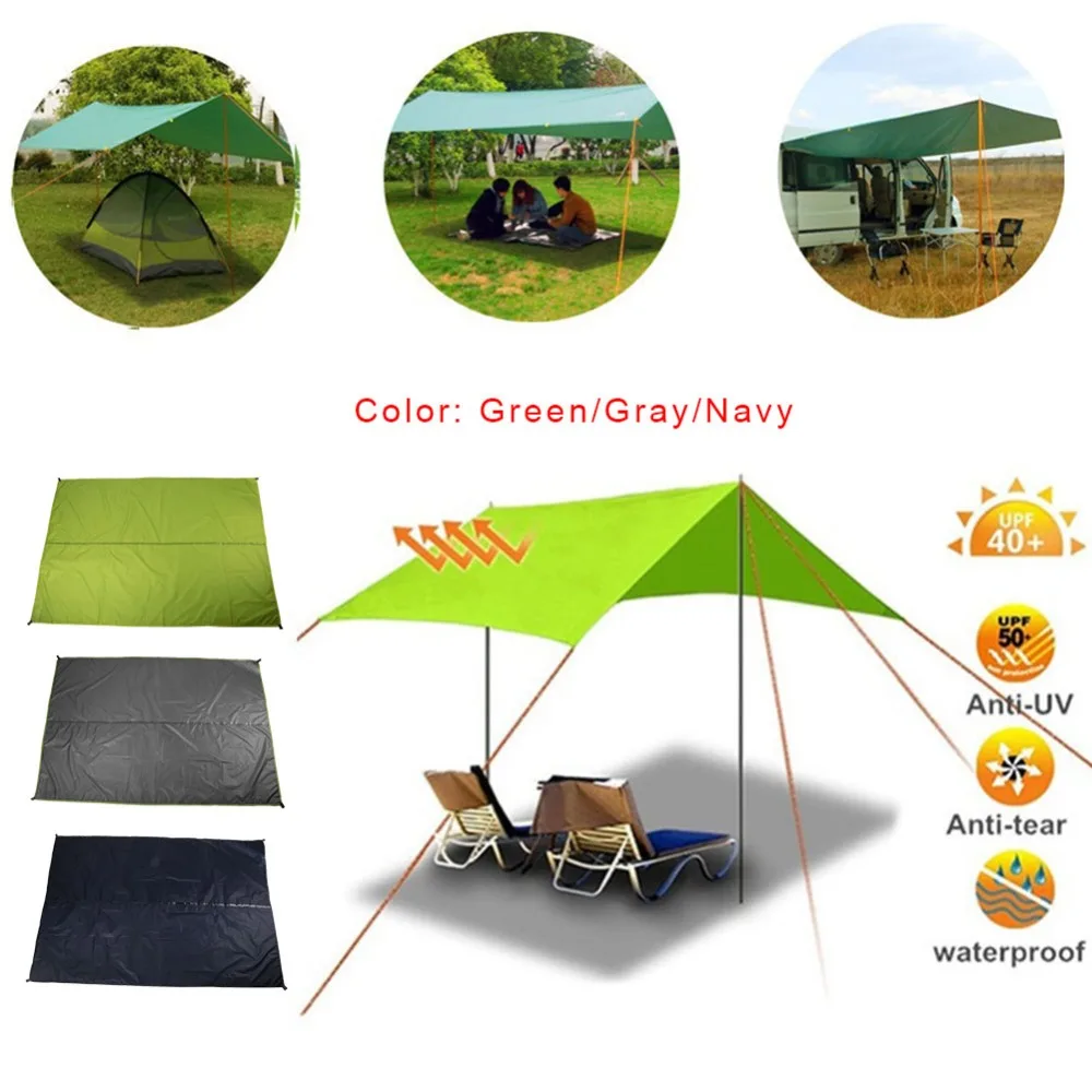 

Forfar 200*140cm Outdoor Sun Shelter Waterproof Camping Picnic Mat 190T Ultraligh Picnic Blanket Pergola Canopy Tent Awning