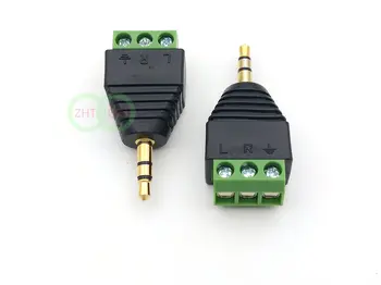 

AV 3.5mm Stereo Macho para AV Terminal de Parafuso Do connector adapter