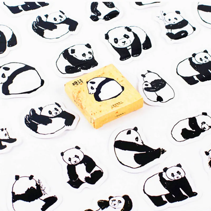 

Big eye coal cat Notebook Diary of Stickers Notepad China's Panda Paper Note Book Replaceable Stationery Gift Traveler Journal
