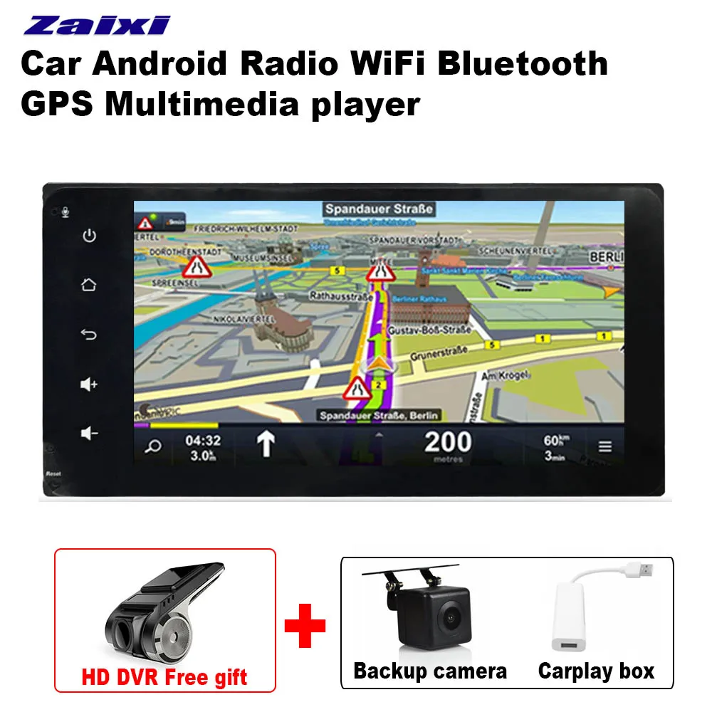 ZaiXi 7 дюймов 2Din Android автомобильный Радио Wifi Авторадио HD 1024*600 Tochscreen gps мультимедийный плеер для Toyota Alphard 2002~ 2008 - Цвет: Extra Items